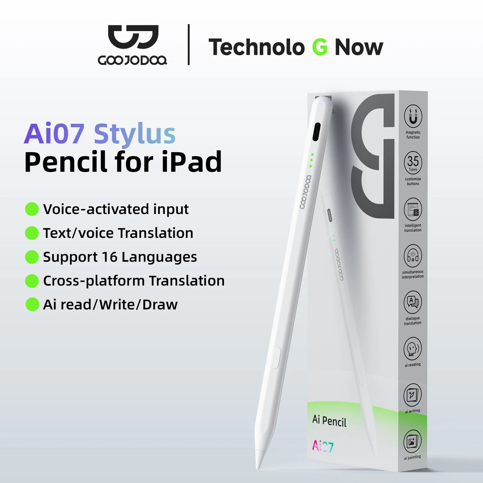 Caneta Stylus Ai07 Goojodoq para iPad