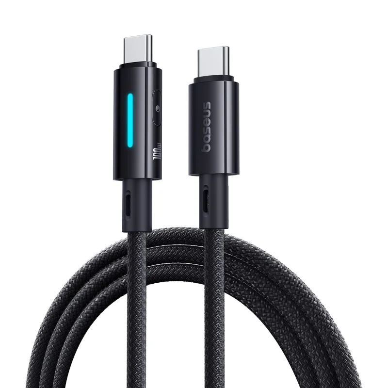 Cabo USB C 100W Carregamento Rápido Lit - Preto