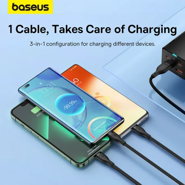 Cabo USB 3 em 1 100W Pudding - Imagem 3