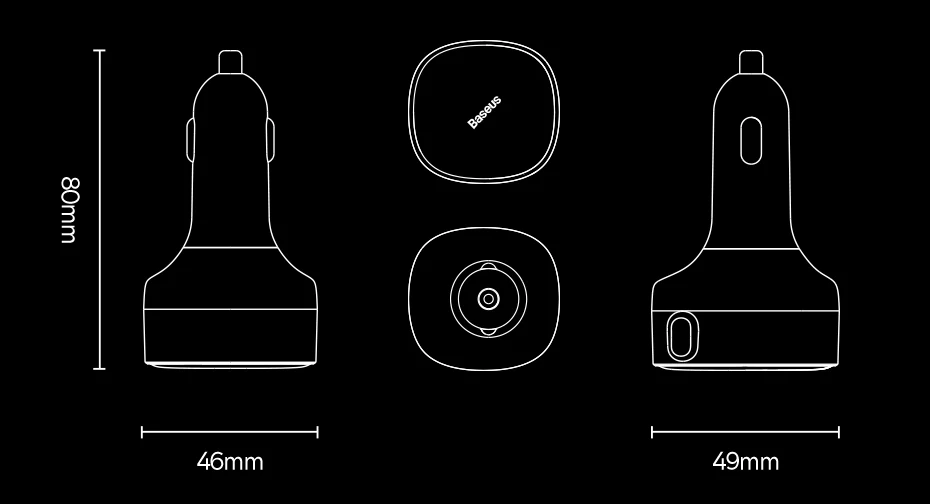 Carregador Veicular 2 em 1 com Cabo Retrátil - Imagem 2