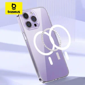 Capa Magnética Transparente para iPhone 11, 12, 13 e 14 + Película