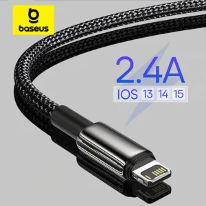 Cabo USB A para Lightning 2.4A Carregamento Rápido