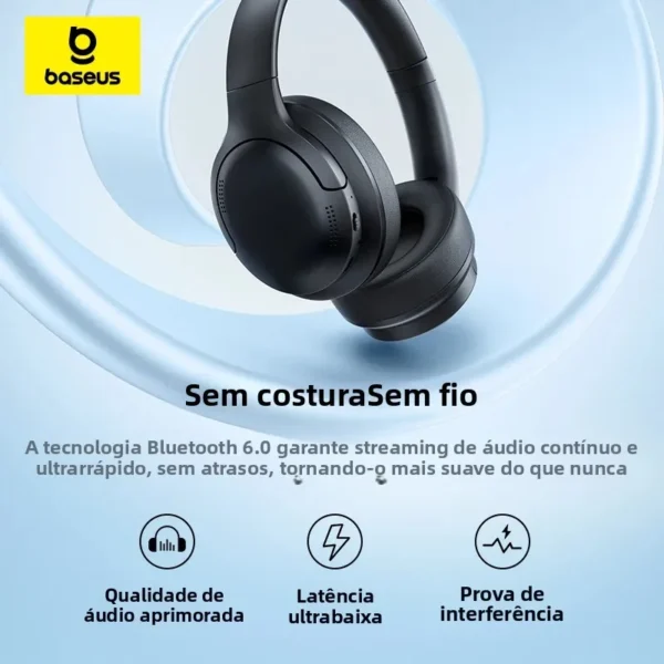 Headset Sem Fio Bass BH1 Lite Baseus - Imagem 4