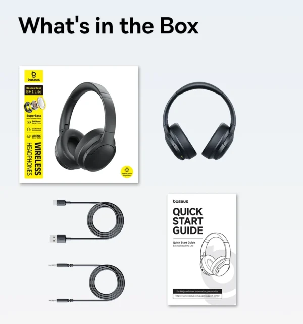 Headset Sem Fio Bass BH1 Lite Baseus - Imagem 20