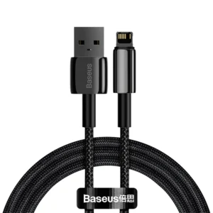 Cabo USB A para Lightning Baseus 2.4A Carregamento Rápido - Preto