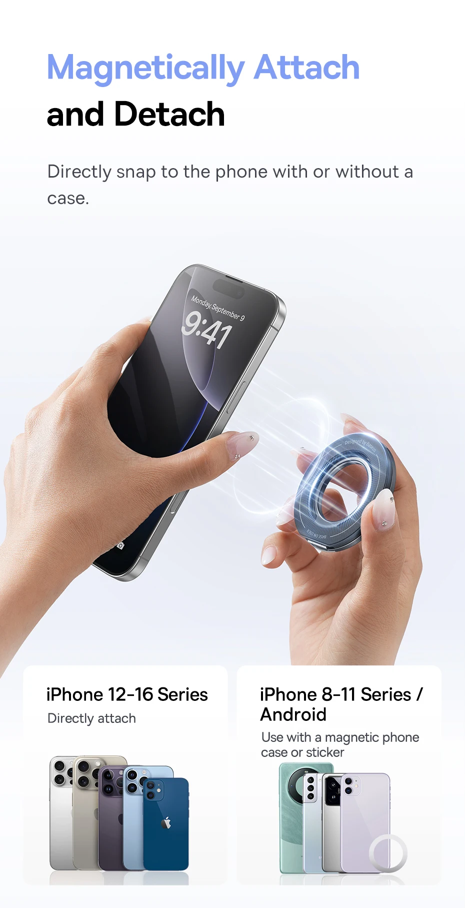 Suporte Magnético para Telefone com Anel Duplo MagPro 3 - Imagem 18