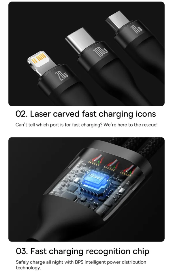 Cabo USB 3 em 1 100w - Imagem 17