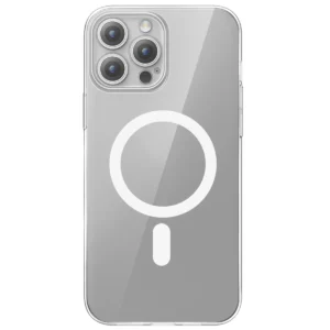 Kit Capa Transparente Magnética Baseus para iPhone 15 + Película - Magnética Transparente