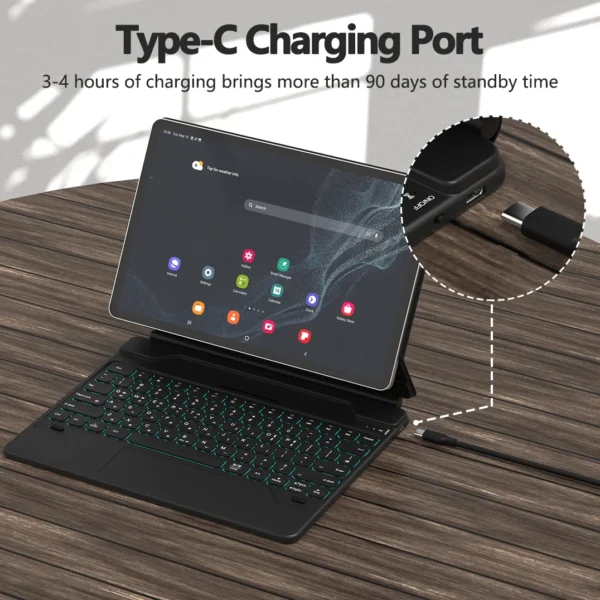 Capa Teclado Inteligente Goojodoq para Tablet Samsung - Imagem 17