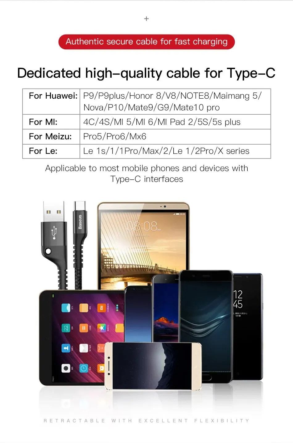 Kit 2 Cabos USB para USB Tipo C Retrátil Fish Eye - Imagem 16