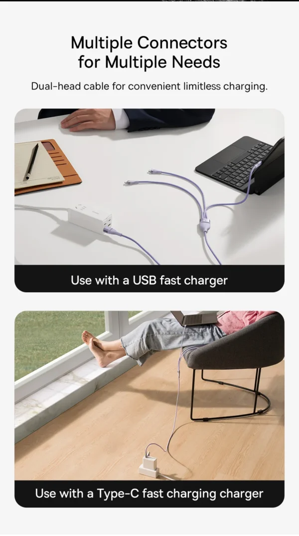 Cabo USB 3 em 1 100w - Imagem 24