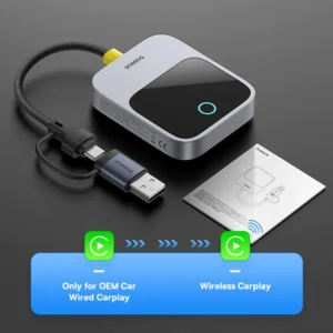 Adaptador de Apple CarPlay Sem Fio PrimeTrip - Prata