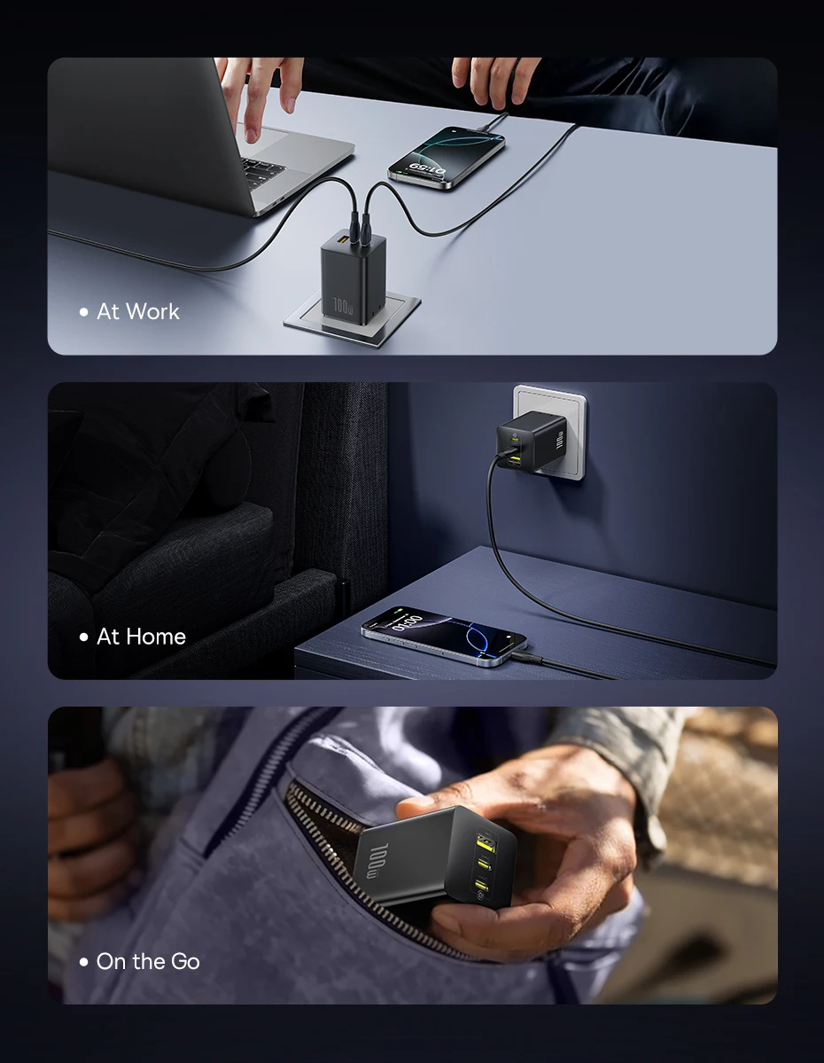 Kit Carregador GaN 100W EnerFill 3 Portas + Cabo USB C - Imagem 17