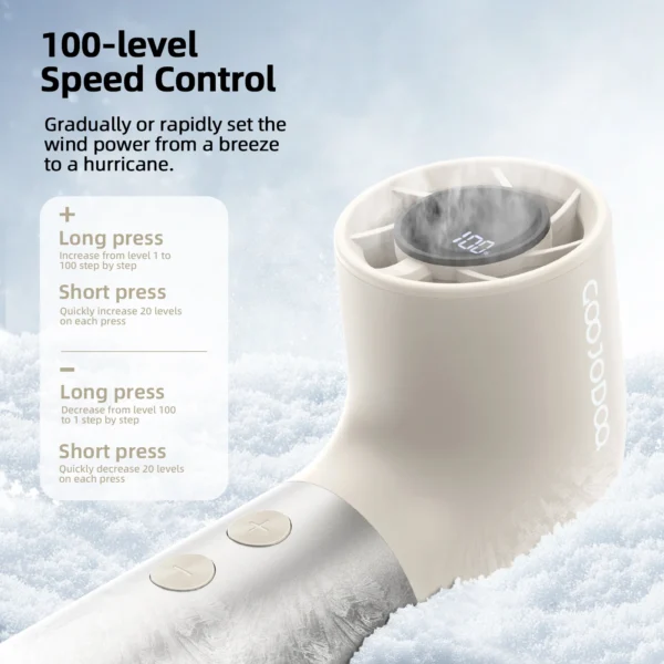 Ventilador Portátil de Alta Velocidade Goojodoq GFS010 - Imagem 3