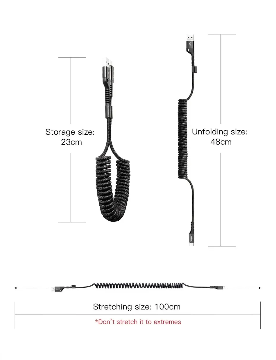 Kit 2 Cabos USB para USB Tipo C Retrátil Fish Eye - Imagem 11