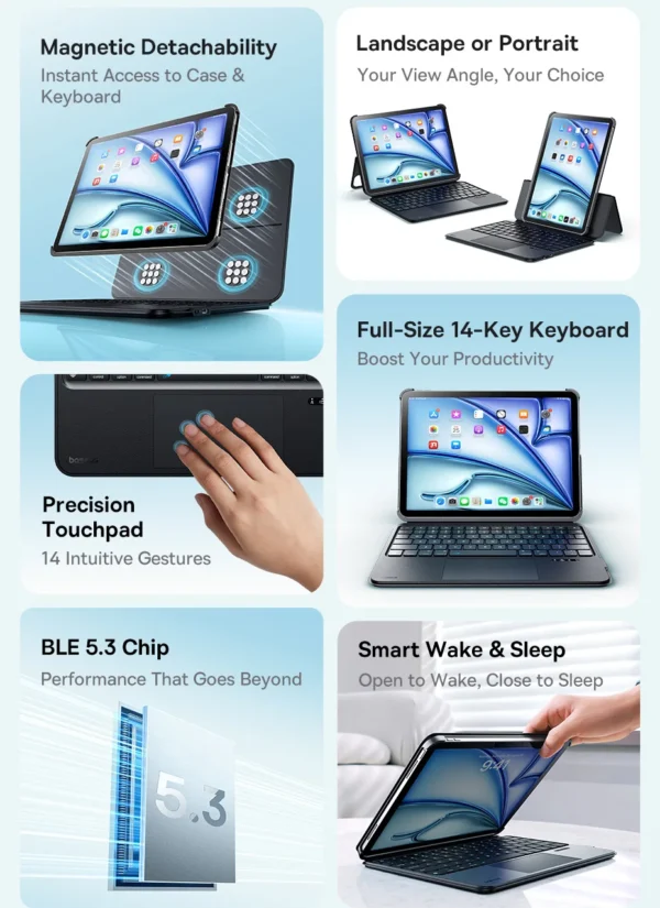 Capa Teclado Removível Brilliance II para iPad - Imagem 8