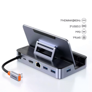 HUB USB C GamerX Estação de Ancoragem Baseus 6 em 1 - 6 em 1