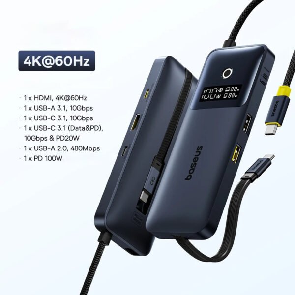 Hub USB C 6 em 1 Carregamento Duplo - Imagem 7