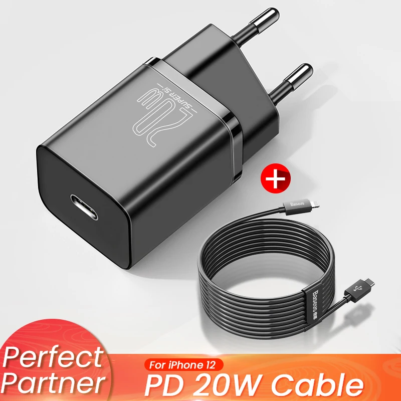 Kit Carregador Baseus 20W Tipo C com Cabo para iPhone - Imagem 26