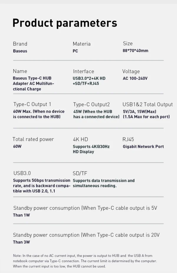Hub USB C Adaptador Multifuncional 6 em 1 Carregador AC - Imagem 21