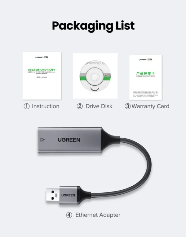 Adaptador UGREEN USB para RJ45 - Imagem 22