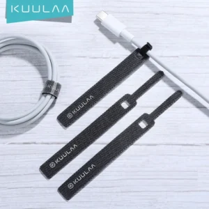 Organizador de Cabos Kuulaa – Abraçadeira de Velcro Reutilizável