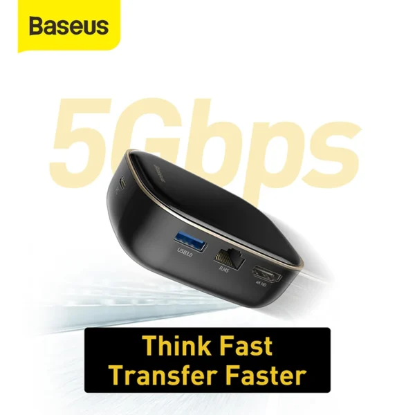 Hub USB C Adaptador Multifuncional 6 em 1 Carregador AC - Imagem 4