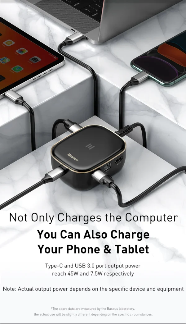 Hub USB C Adaptador Multifuncional 6 em 1 Carregador AC - Imagem 12