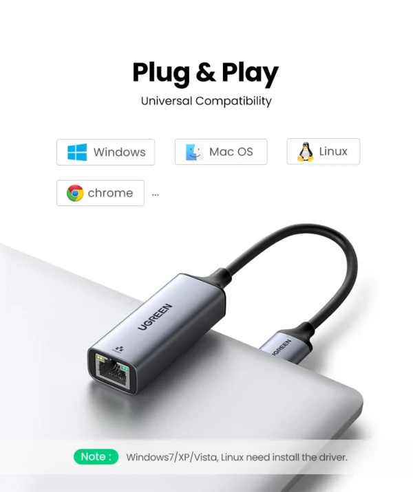 Adaptador UGREEN USB para RJ45 - Imagem 14