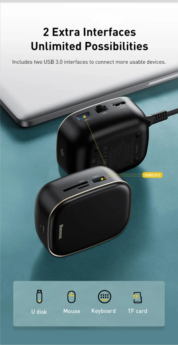 Hub USB C Adaptador Multifuncional 6 em 1 Carregador AC - Imagem 14