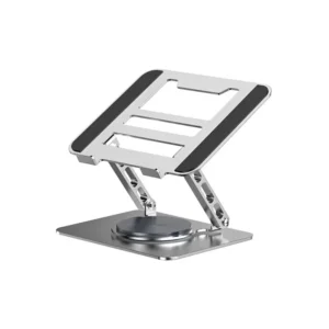 Suporte de Alumínio Portátil Giratório para Laptop - Prata