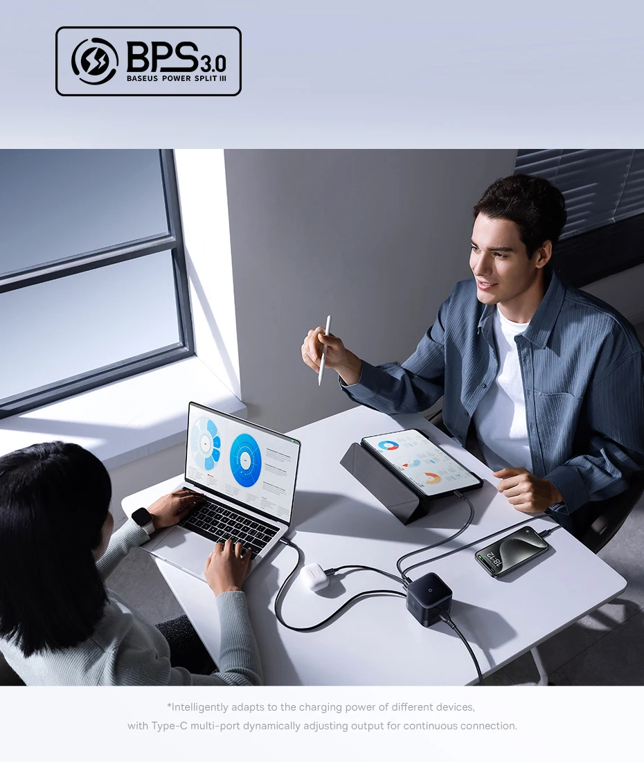 Carregador Super GaN 100W com Cabo Retrátil - Imagem 11