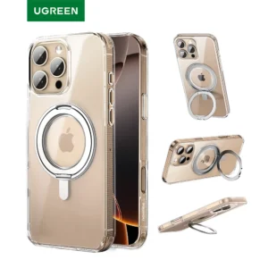 Capa Protetora Ugreen com Suporte Integrado para iPhone 17 - Transparente