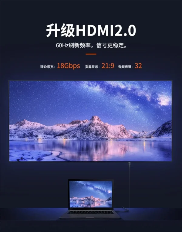 Cabo HDMI 2.0 4K HD Cafule - Imagem 10