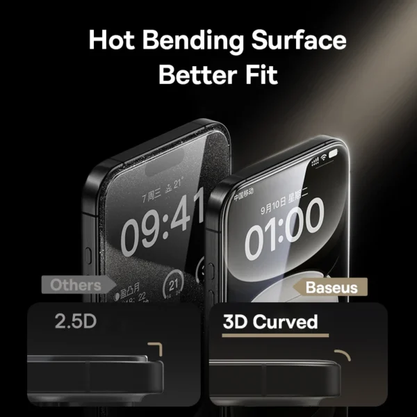 Película Protetora 3D Curvo Corning para iPhone 15 e 16 - Imagem 2
