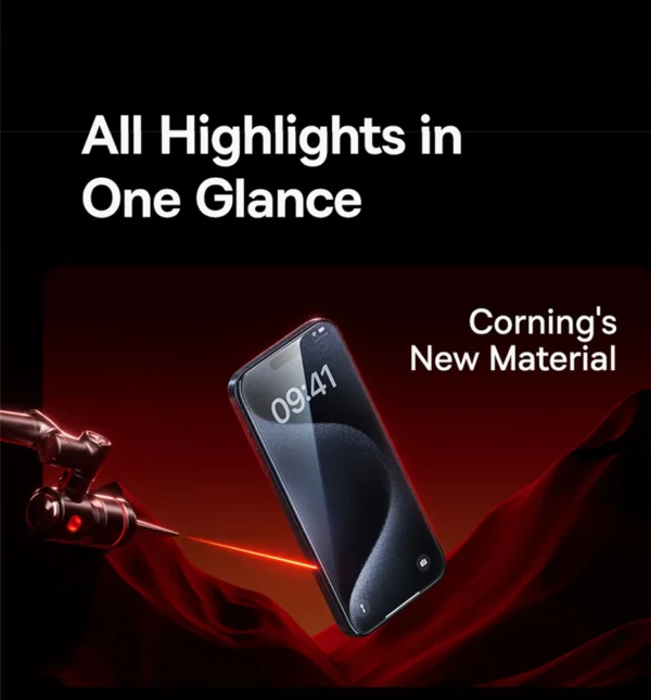 Película Protetora 3D Curvo Corning para iPhone 15 e 16 - Imagem 8