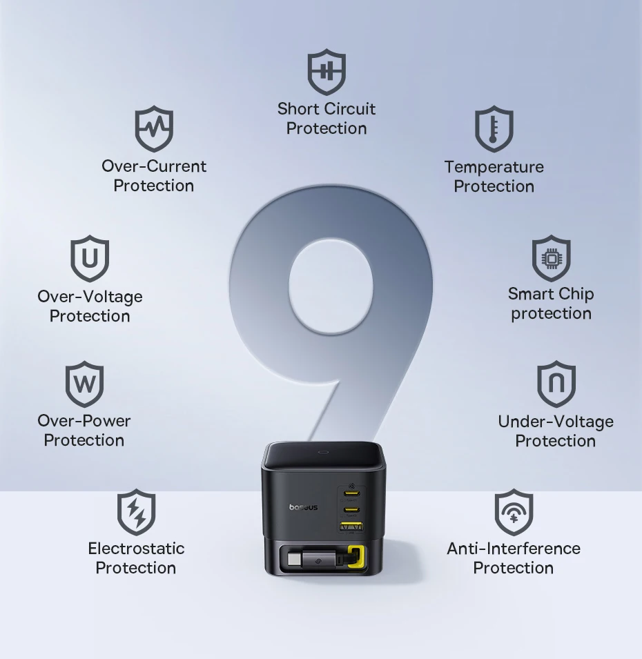 Carregador Super GaN 100W com Cabo Retrátil - Imagem 18