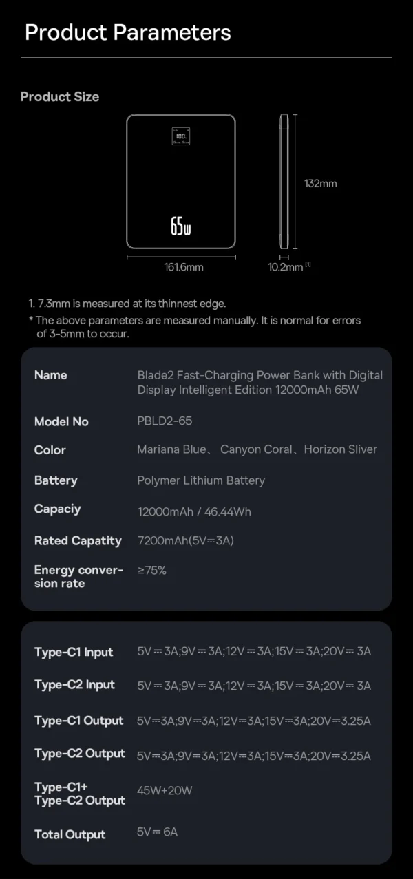 Power Bank 65W 12000mAh Ultra Fino Blade 2 - Imagem 25