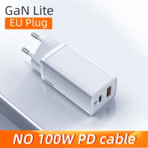 Carregador Baseus 65W GaN2 Porta Dupla USB Tipo C - Branco