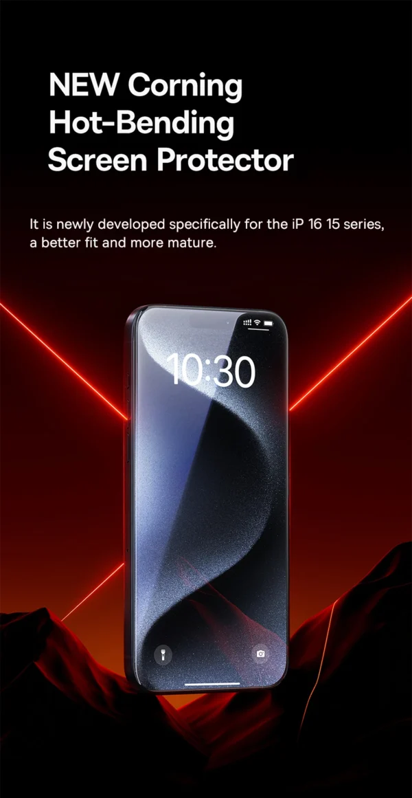 Película Protetora 3D Curvo Corning para iPhone 15 e 16 - Imagem 7