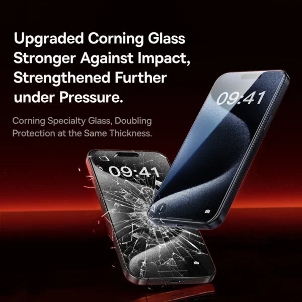 Película Protetora 3D Curvo Corning para iPhone 15 e 16 - Imagem 4