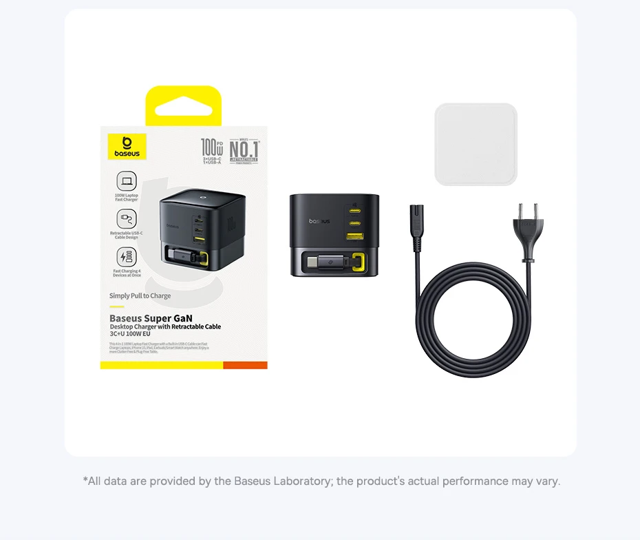 Carregador Super GaN 100W com Cabo Retrátil - Imagem 22