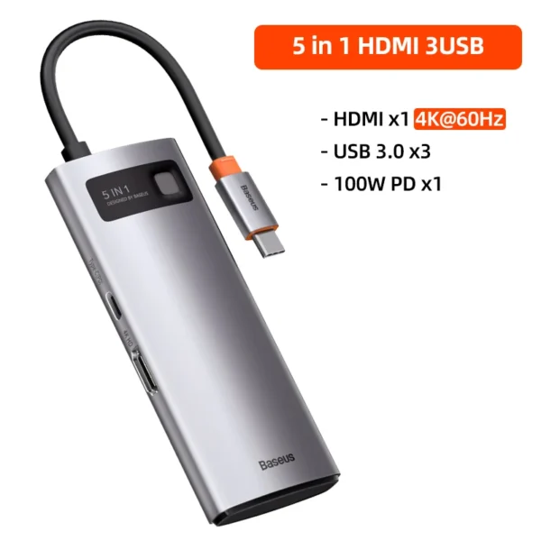 5 em 1 HDMI 3USB