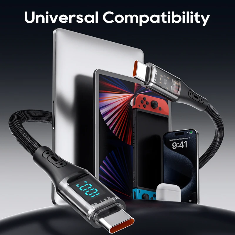 Cabo USB-C Carregamento Rápido 100W QC4.0 Kuulaa - Imagem 6