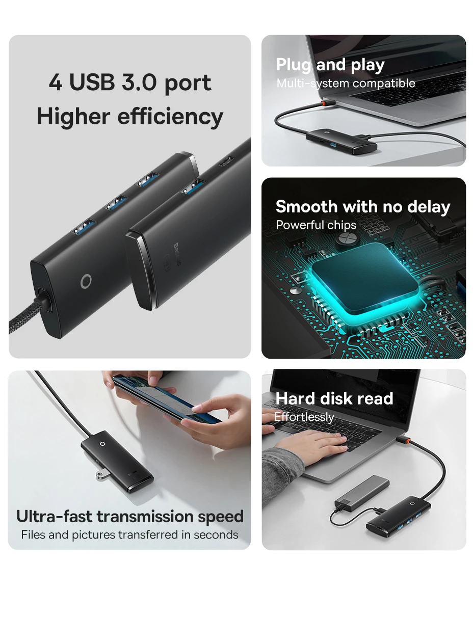 HUB USB Lite 4 em 1 USB 3.0 - Imagem 8