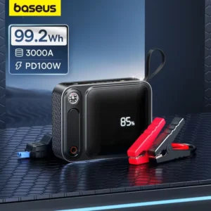 Auxiliar de Partida Portátil 3000A de Carregamento Rápido 100W