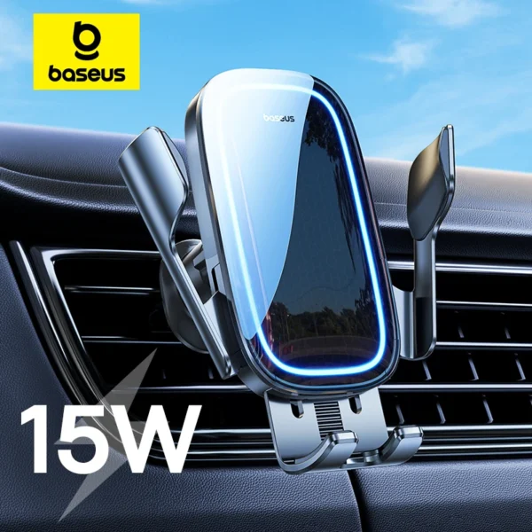 Suporte Veicular Elétrico com Carregamento Sem Fio 15W