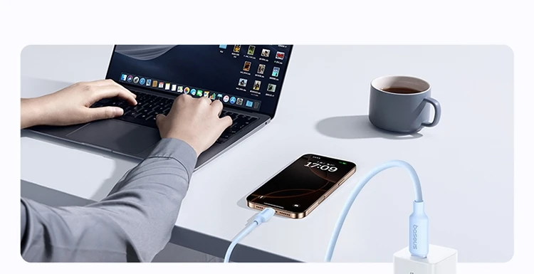 Cabo USB C 100W Silicone Espumado - Imagem 14