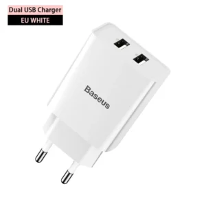 Carregador Duplo USB Baseus 2.1A 10.5W - Branco