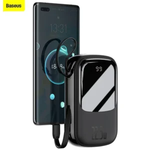Power Bank 22.5W Qpow com Display e Cabo